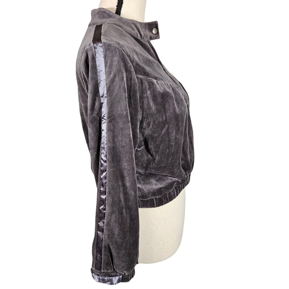 Rare Vintage Inspired Ecko Red Velour Bomber Jacket,JrLarge/WomenSM, Grey/Silver - Picture 5 of 15